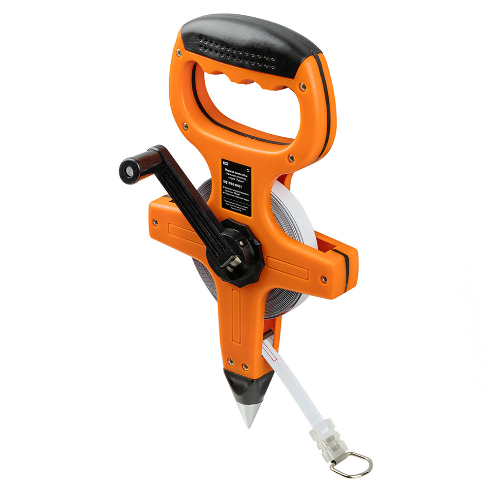 Фото Мерная лента, 30 м х 13 мм, стальное полотно, открытый корпус, штык для фиксации "Рубин" TDM {SQ1018-0401} (2)