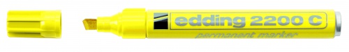 Фото Перманентный маркер Edding, заправляемый, клиновидный наконечник, 1-5 мм, желтый {E-2200C#5}