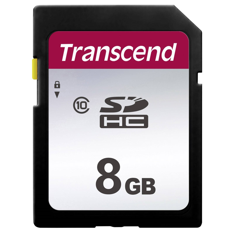 Фото Флеш карта SD 8GB Transcend SDHC Class 10 {TS8GSDC300S}