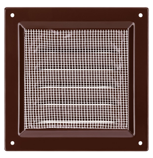 Фото Решетка металлическая 125х125, коричневая, с покрытием полимерной эмалью, TDM {SQ1807-0706} (3)