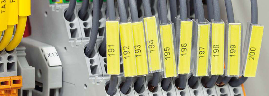 Фото Бумажные ярлычки Partex для маркеров PF10, длина 21 мм, бело-желтый (10 листов х 594 шт.) {PF-10021KT49} (1)