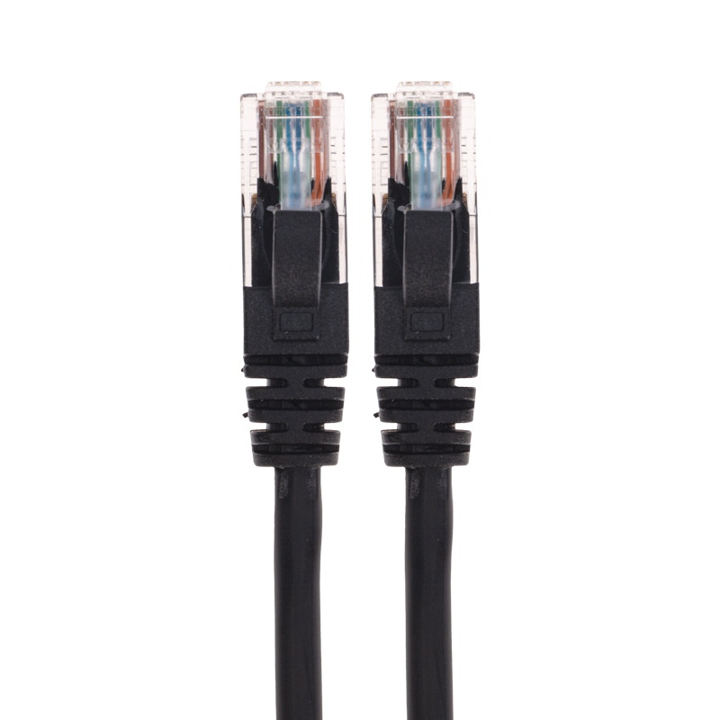 Фото Патч-корд U/UTP, CAT 5e, RJ45-RJ45, 26AWG, LSZH, черный, 3м REXANT {02-0102-3} (1)