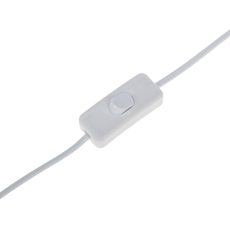 Фото Сетевой шнур с выключателем 2х0,75 мм², 1,8 м белый Rexant {11-1133} (3)