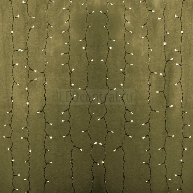 Фото "Гирлянда ""Светодиодный Дождь"" представляет собой гибкий горизонтальный шнур-шину (2м)