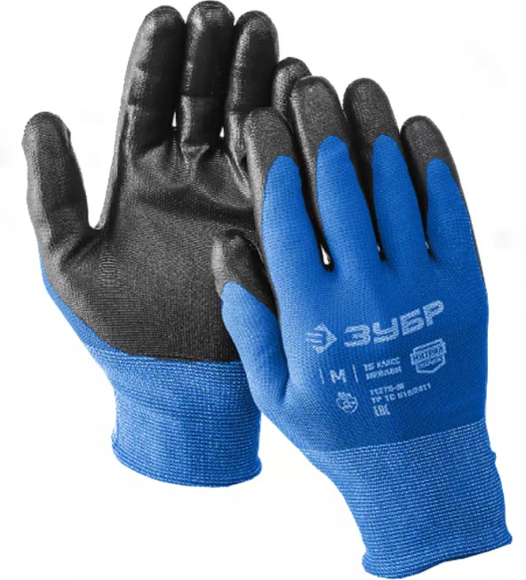 Фото ЗУБР МЕХАНИК, размер M, перчатки маслобензостойкие тонкие {11276-M_z01}