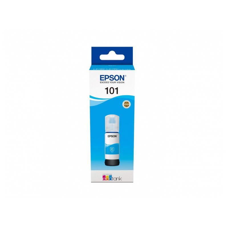 Фото Контейнер с голубыми чернилами Epson L101 EcoTank для L4150/4160 {C13T03V24A}