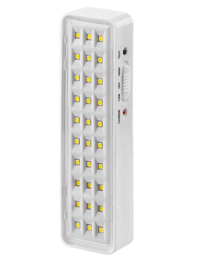 Фото Светильник светодиодный аккумуляторный СБА 30 LED, DC, Li-ion 3,7 В 1 А*ч, 3-5 ч, пластик, Народный {SQ0308-0300} (1)