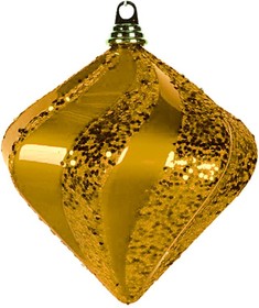 Фото Елочная фигура "Алмаз", 25 см, цвет золотой {502-211}