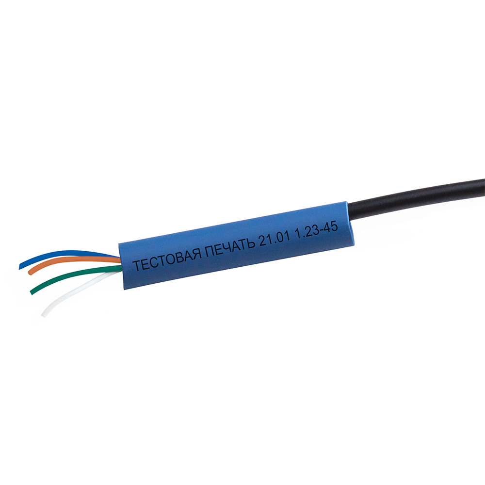 Фото Термоусаживаемая муфта Vell, самозатухающая, для печати 4,5 / 1,5 мм, синяя {1396052} (2)