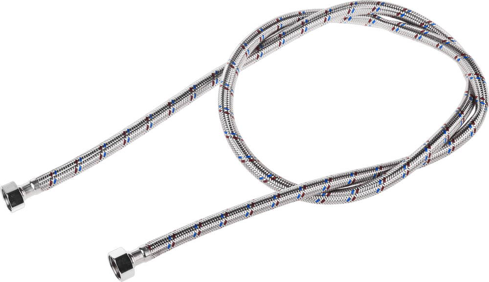 Фото Подводка гибкая STAYER для воды, оплетка из нержавеющей стали, г/г 1/2" - 1м {51015-G/G-100}