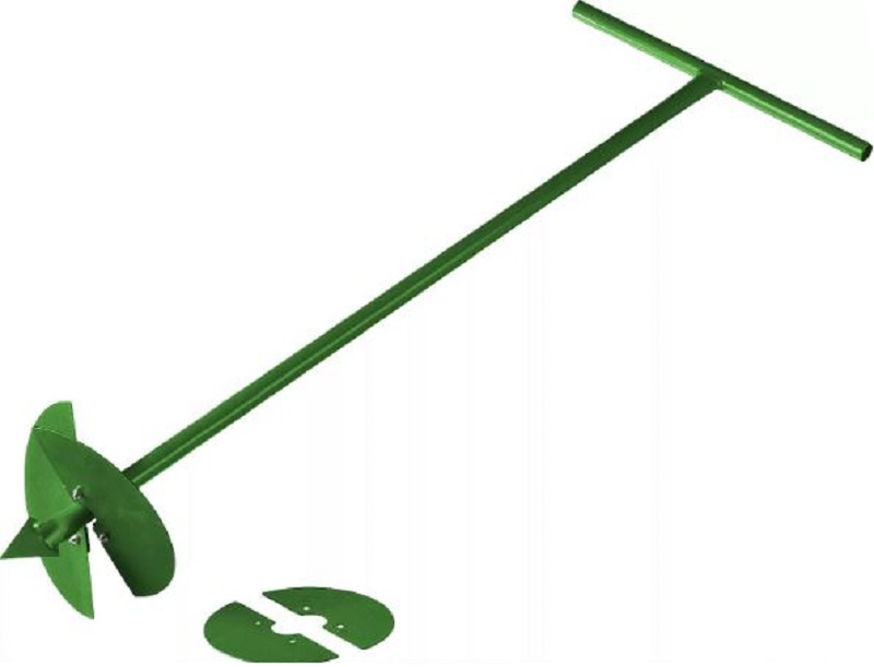 Фото Бур садовый РОСТОК со сменными ножами, 150 мм, 200 мм, длина 1000 мм {39492}