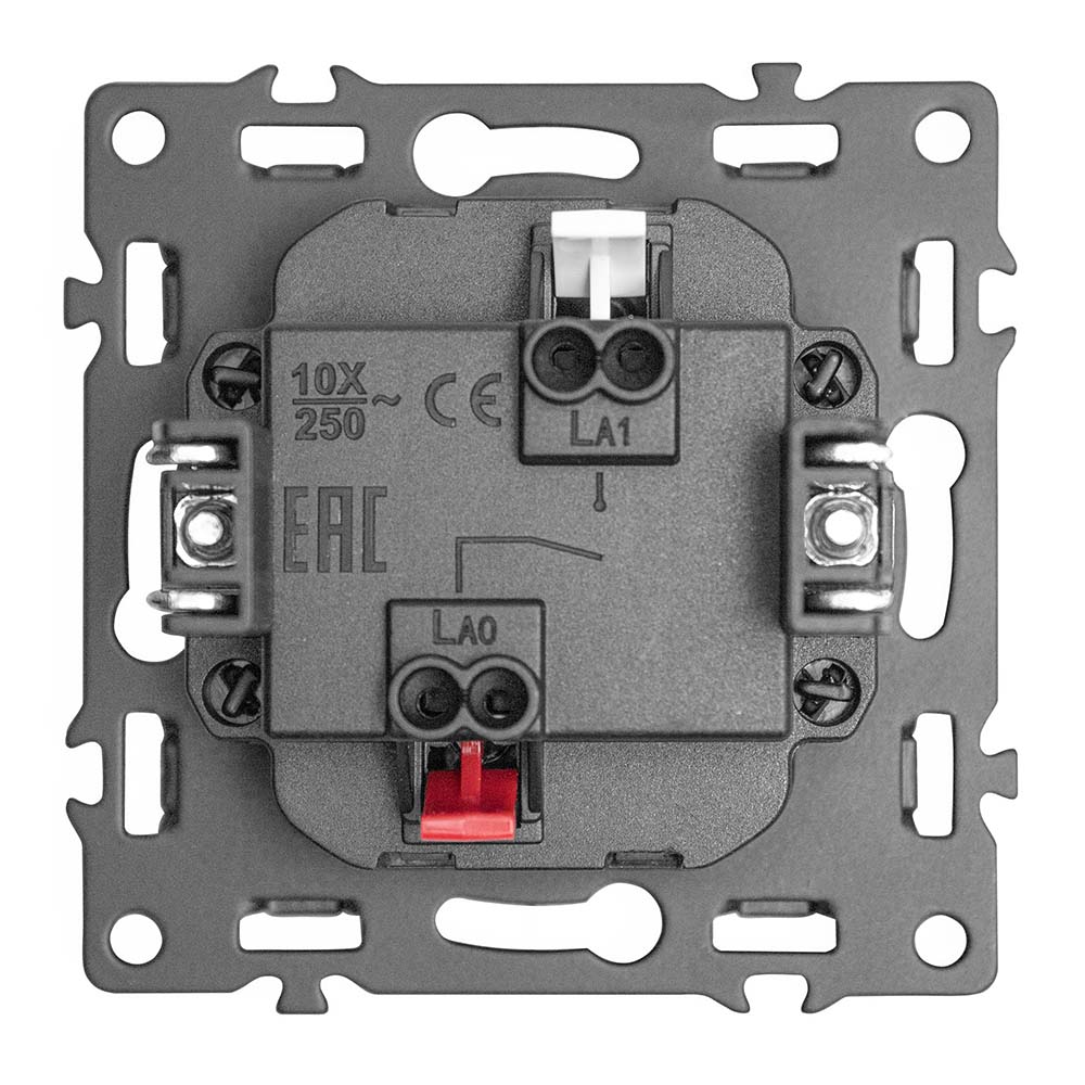Фото Выключатель c подсветкой серый, одноклавишный, 1 пост, с тонкой пластиковой рамкой Vell EchoGrand {GY1P-1L-EchoGrand} (7)