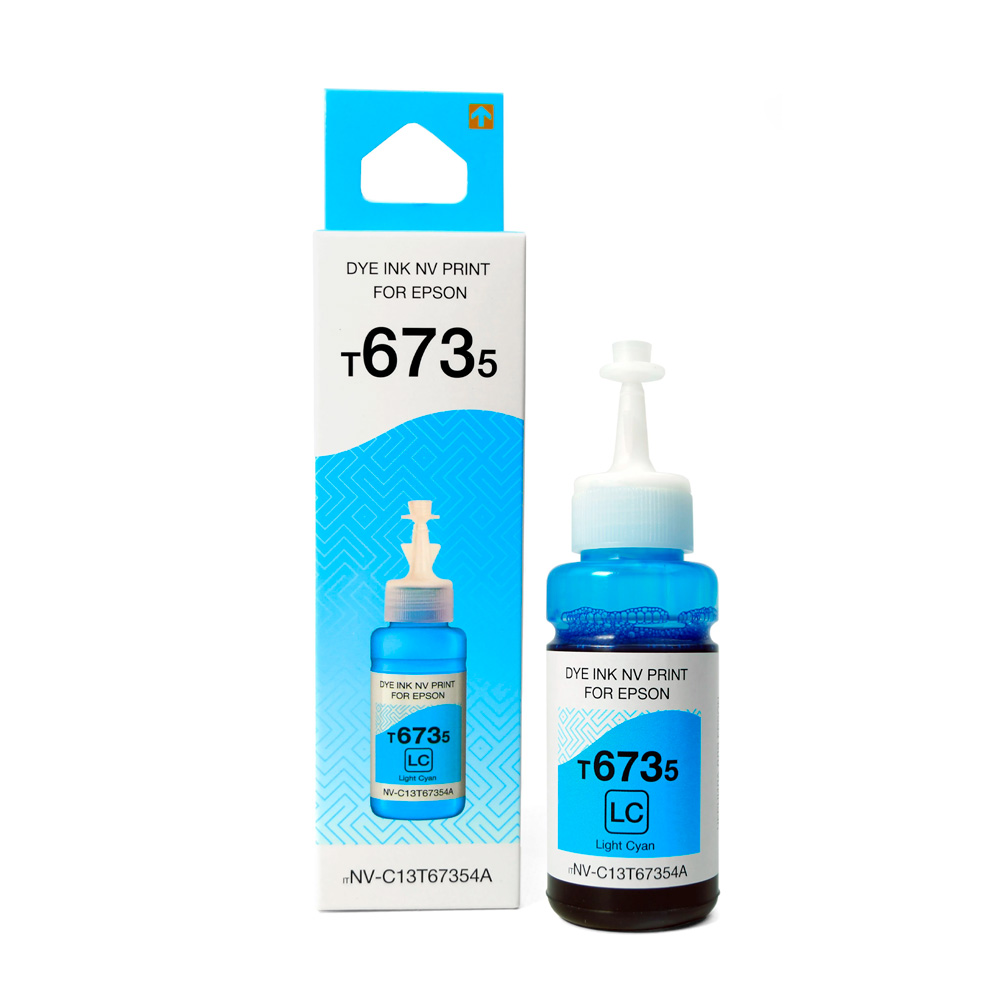 Фото Чернила NV PRINT T6735 (NV-C13T67354A) для аппаратов Epson (70 ml) Light Cyan (в коробке) совместимые {D7328}