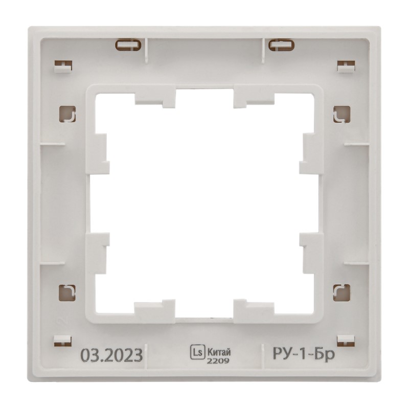 Фото Рамка 1-м BRITE РУ-1-Бр бел. рифленый IEK BR-M12-51-K01 (5)