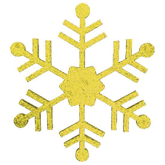 Фото Елочная фигура "Снежинка классическая", 66 см, цвет золотой {502-386}