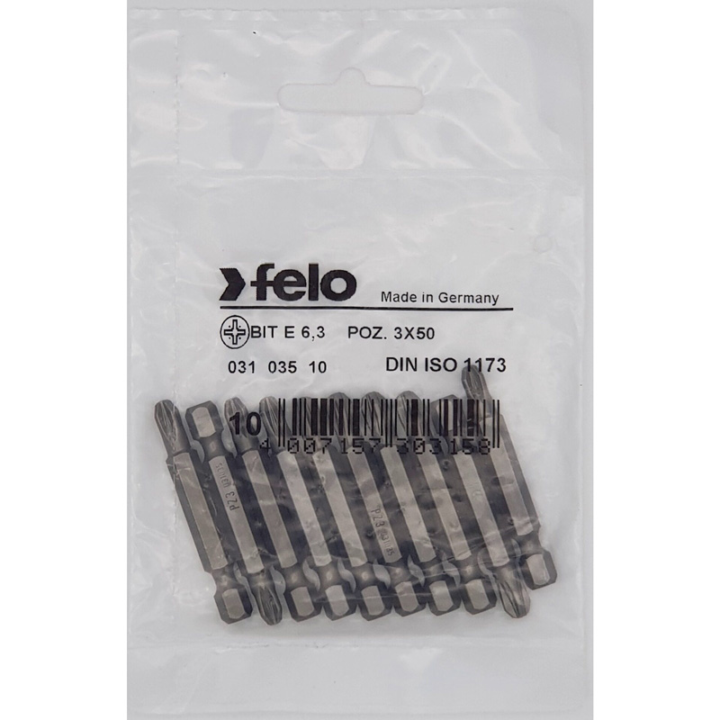 Фото Felo Бита крестовая серия Industrial PZ 3X50, 10 шт 03103510 (1)