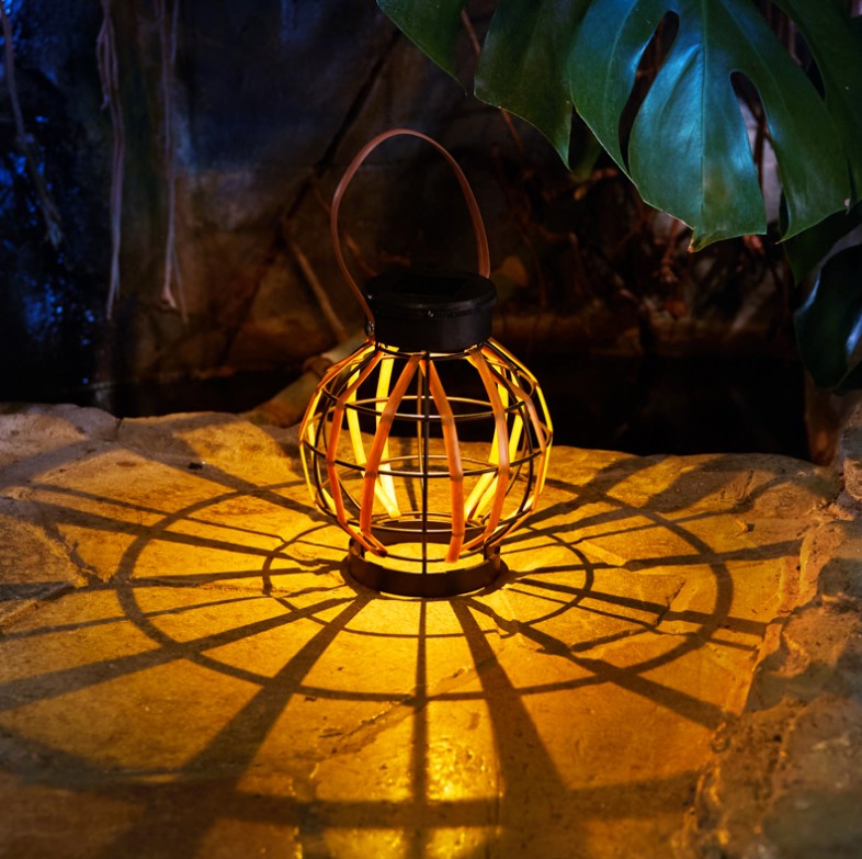 Фото Светильник садовый Бамбук, 18см, 3000К, встроенный аккумулятор, солнечная панель, коллекция Бали REXANT {602-2408} (6)