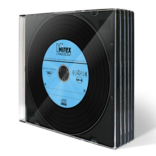 Фото Диск CD-R Mirex 700 Mb, 52х, дизайн "Maestro", Slim Case 1 шт 203049 {UL120120A8S}