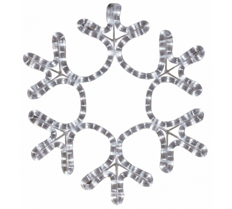 Фото Фигура "Снежинка" цвет ТЕПЛЫЙ БЕЛЫЙ, размер 45*38 см NEON-NIGHT {501-212}