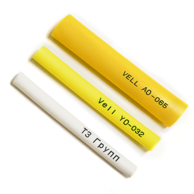 Фото Трубка ПВХ круглая Vell YO-025 для маркировки проводов, Ø 2.5 мм, 200 метров, желтая, премиум материал (самозатухающаяся) {378036} (2)