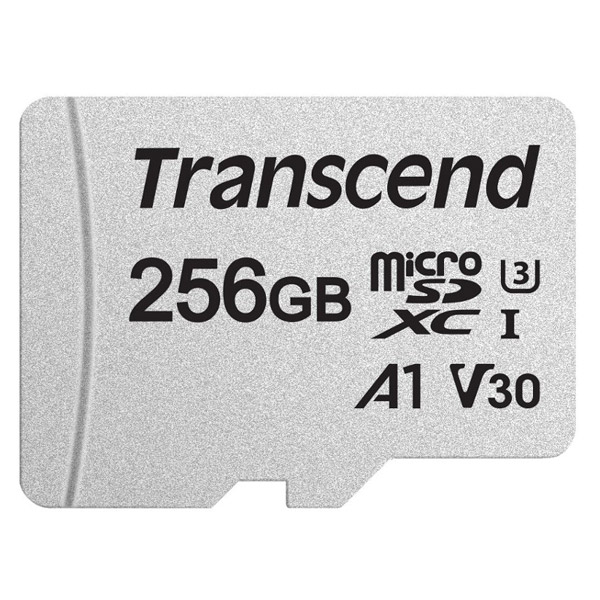 Фото Флеш карта microSD 256GB Transcend microSDXC Class 10 UHS-I U3, V30, A1, (SD адаптер), TLC {TS256GUSD300S-A}