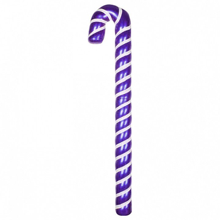 Фото Елочная фигура "Карамельная палочка" 121 см, цвет фиолетовый/белый {502-247}