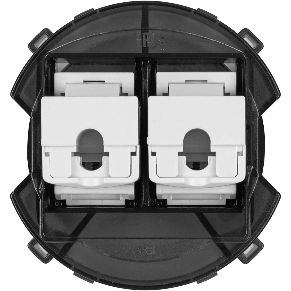 Фото Розетка компьютерная двойная RJ45 агат, "Байкал" TDM {SQ1819-0216} (2)