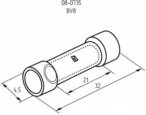 Фото Соединительная гильза изолированная Rexant L-32 мм 6-10 мм² (ГСИ 10/ГСИ 6,0-10,0) красная {08-0735} (2)