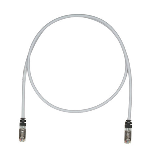 Фото PANDUIT STPCH2MBBL Патч-корд TX5e F/UTP, Cat.5e, с модульными разъёмами PAN-PLUG™ на обоих концах, 26 AWG, 2 м, серый с черными колпачками {30172}