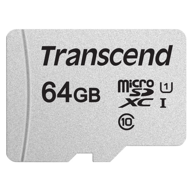 Фото Флеш карта microSD 64GB Transcend microSDXC Class 10 UHS-I U1, (SD адаптер), TLC {TS64GUSD300S-A}