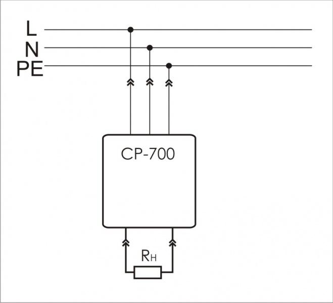Фото Реле напряжения CP-700 (однофазный; цифровая индикация напряжения тип корпуса вилка-розетка; 150-300В 16А 1NO IP20) F&F EA04.009.010 (1)