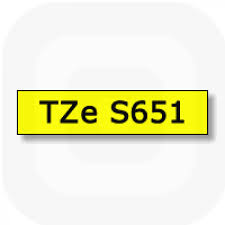 Фото Лента Brother TZE-S651 (24 мм, черный на желтом) {TZES651} (1)