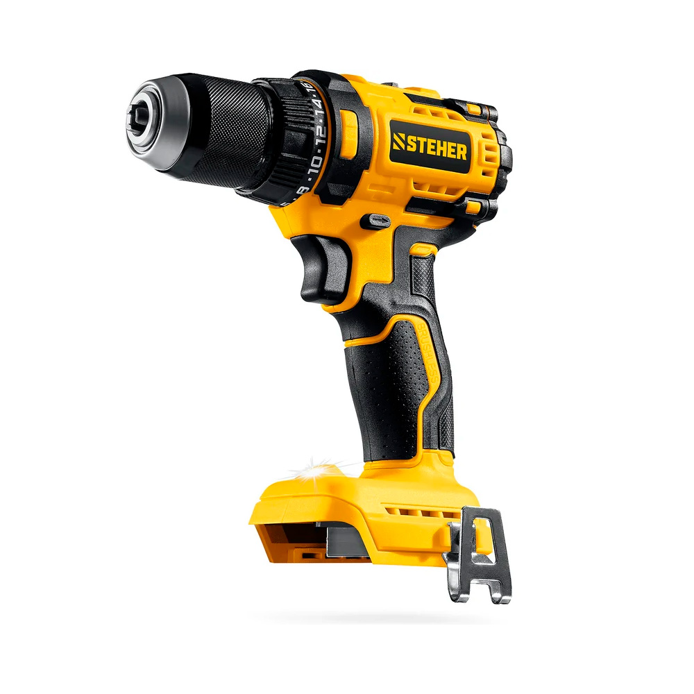 Фото Бесщеточная дрель-шуруповерт, 65 Н·м, 2 АКБ LMS {2 А·ч}, 20 В, сумка, STEHER {CB-65-22}