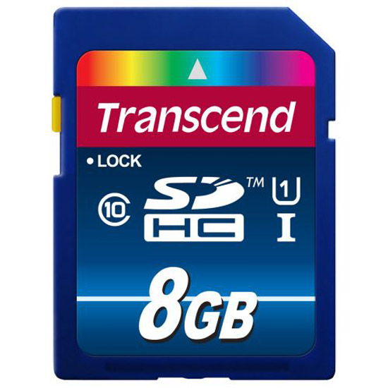 Фото Флеш карта SD 8GB Transcend SDHC Class 10 UHS-1 Premium {TS8GSDU1}