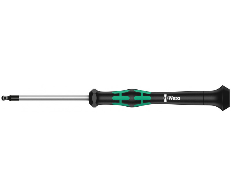 Фото Отвертка шестигранная WERA Kraftform Micro 2052 сферическая головка, для электроники, 2.0x60 мм {WE-118092} (1)
