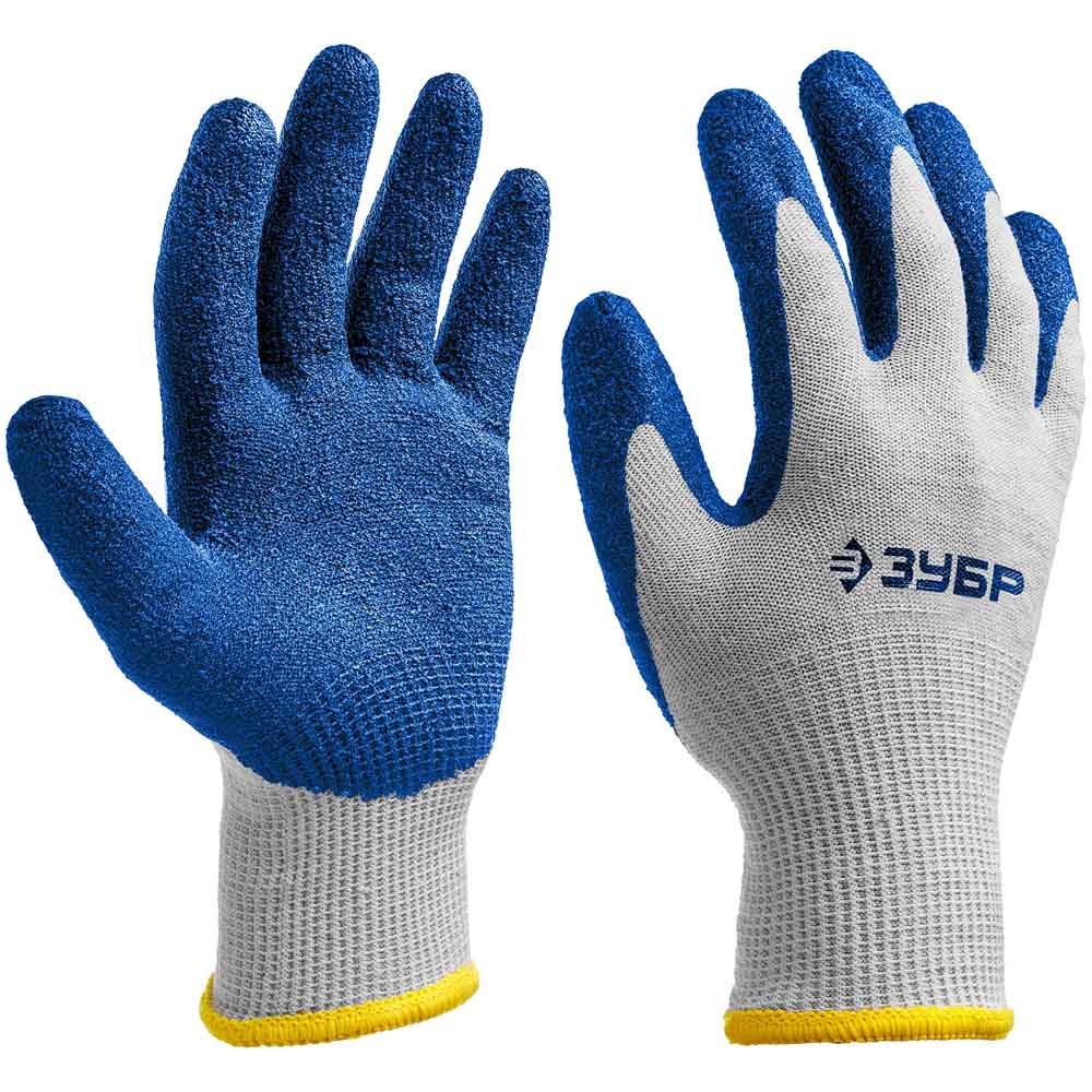 Фото ЗУБР ЗАХВАТ, размер S-M, перчатки с одинарным текстурированным нитриловым обливом {11457-S} 1 пара