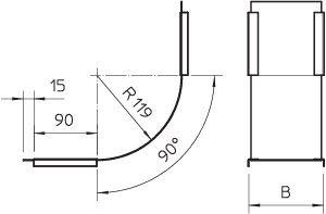 Фото Крышка внутреннего вертикального угла 90град. 500мм DBV 500 S DD OBO 7131524