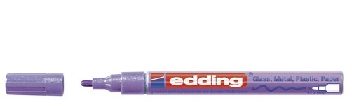 Фото Маркер глянцевый лаковый Edding E-751 металлик фиолетовый, круглый наконечник, 1-2 мм {E-751#78}