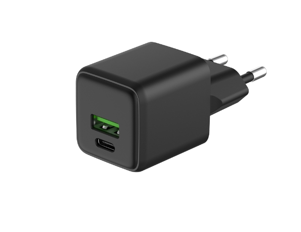 Фото Сетевое зарядное устройство с двумя портами USB-A и USB-C, 25Вт REXANT {18-2203}