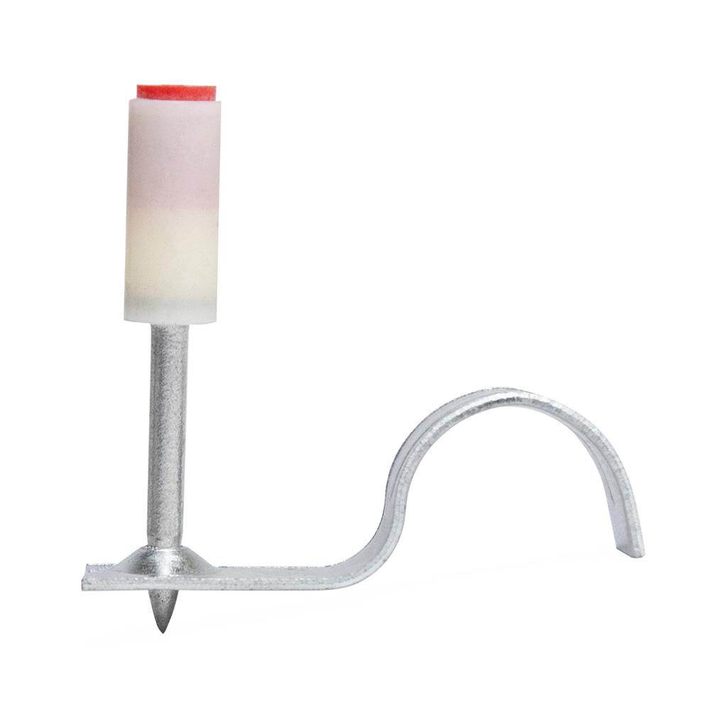 Фото Упаковка гвоздей Vell для пистолета 7,3 мм с крепежом для трубы (50 шт в уп) {V90358}