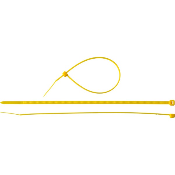 Фото Кабельные стяжки желтые КС-Ж1, 3.6 x 200 мм, 100 шт, нейлоновые, ЗУБР Профессионал {309050-36-200}