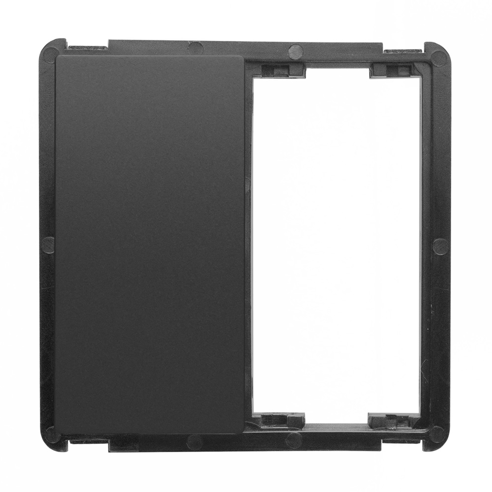 Фото Заглушка черная, 1/2, модуль, Vell {BK-Blank} (5)