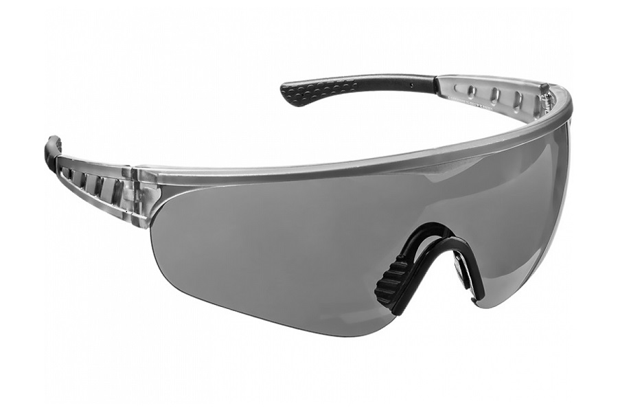 Фото Серые, очки защитные открытого типа, мягкие двухкомпонентные дужки STAYER HERCULES {2-110432_z01}