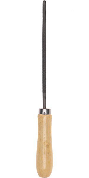 Фото Напильник круглый KRANZ 150 мм, деревянная ручка {KR-12-4123} (1)
