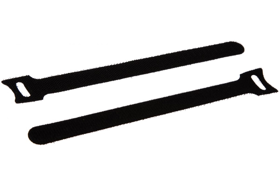 Фото Кабельные стяжки-липучки черные ВЕЛЬКРО, 16 х 210 мм, 10 шт, нейлоновые, ЗУБР {30932-10} (2)