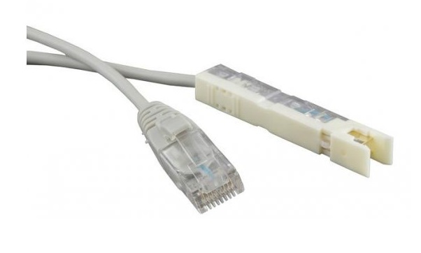 Фото Hyperline PC-110-RJ45-2P-CX-3M-LSZH-GY Патч-корд 110 тип-RJ45, 2 пары, Ethernet, LSZH, 3 м, серый {229899}