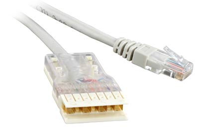 Фото Hyperline PC-110-RJ45-4P-C5e-2M-LSZH-GY Патч-корд 110 тип - RJ-45, 4 пары, Cat.5e, LSZH, 2 м, серый {229904}