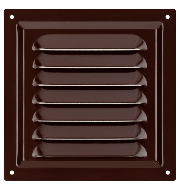 Фото Решетка металлическая 150х150, коричневая, с покрытием полимерной эмалью, TDM {SQ1807-0707} (2)