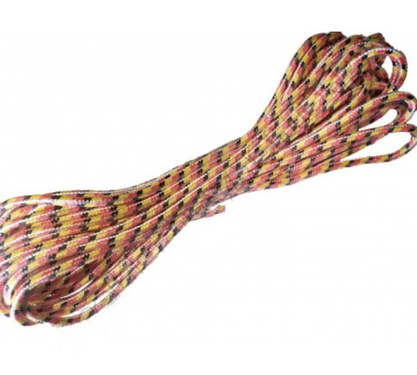 Фото Веревка плетеная 24-прядная, моток, п/п 8 мм (20 м) цветная {72993}
