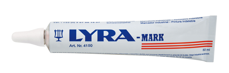 Фото Термостойкая маркировочная паста Lyra-Mark, до 1000°С, 50 мл, белый {L4150001}